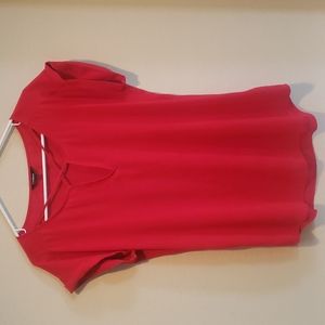 Express Red Cris Cross Top